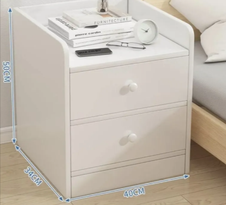 Modern Bedside Table with Storage Shelf